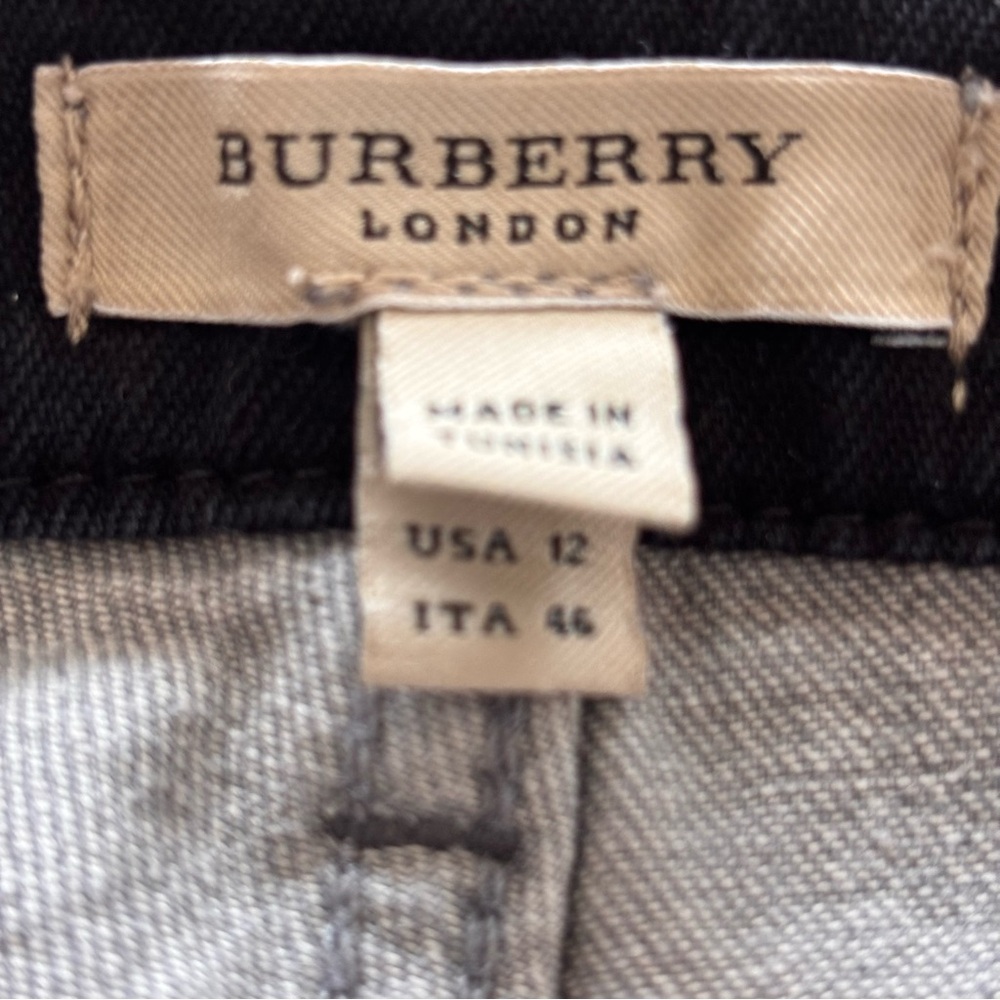 Burberry Light Gray Women’s Denim Pants - Sz 12 Like New - Picture 11 of 15